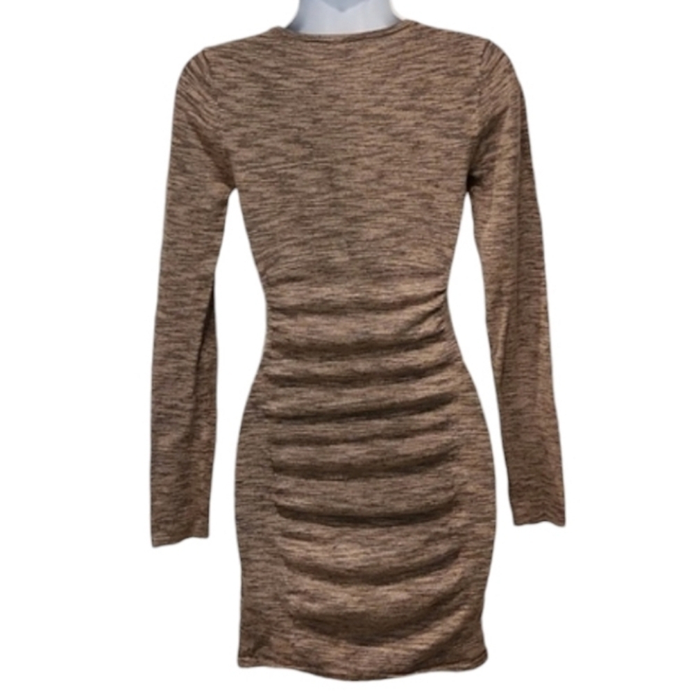 Express Ruched Fall Mini Dress - Picture 4 of 6